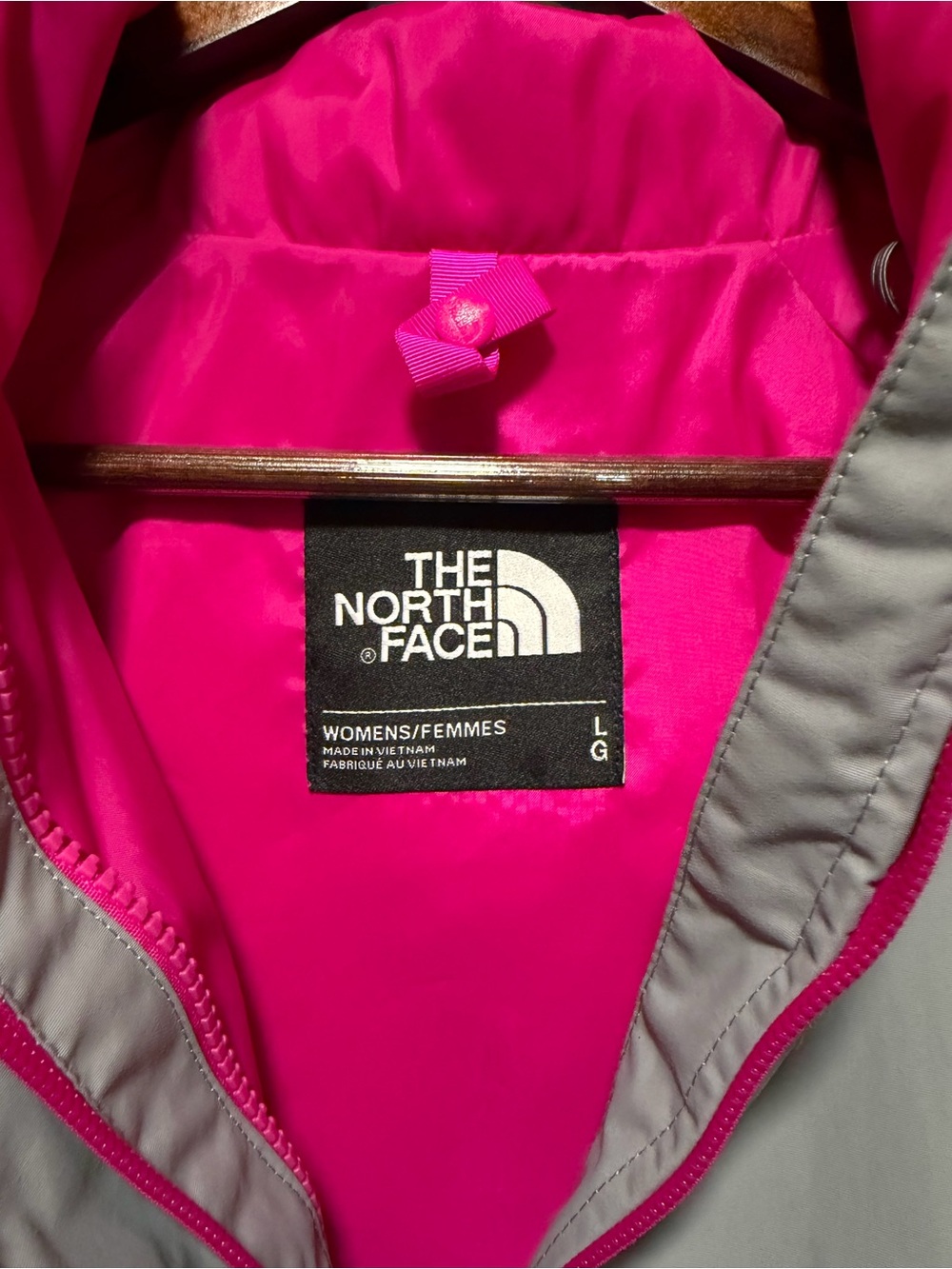 The North Face Pink and Gray Women's Hooded Jacket - Picture 2 of 4